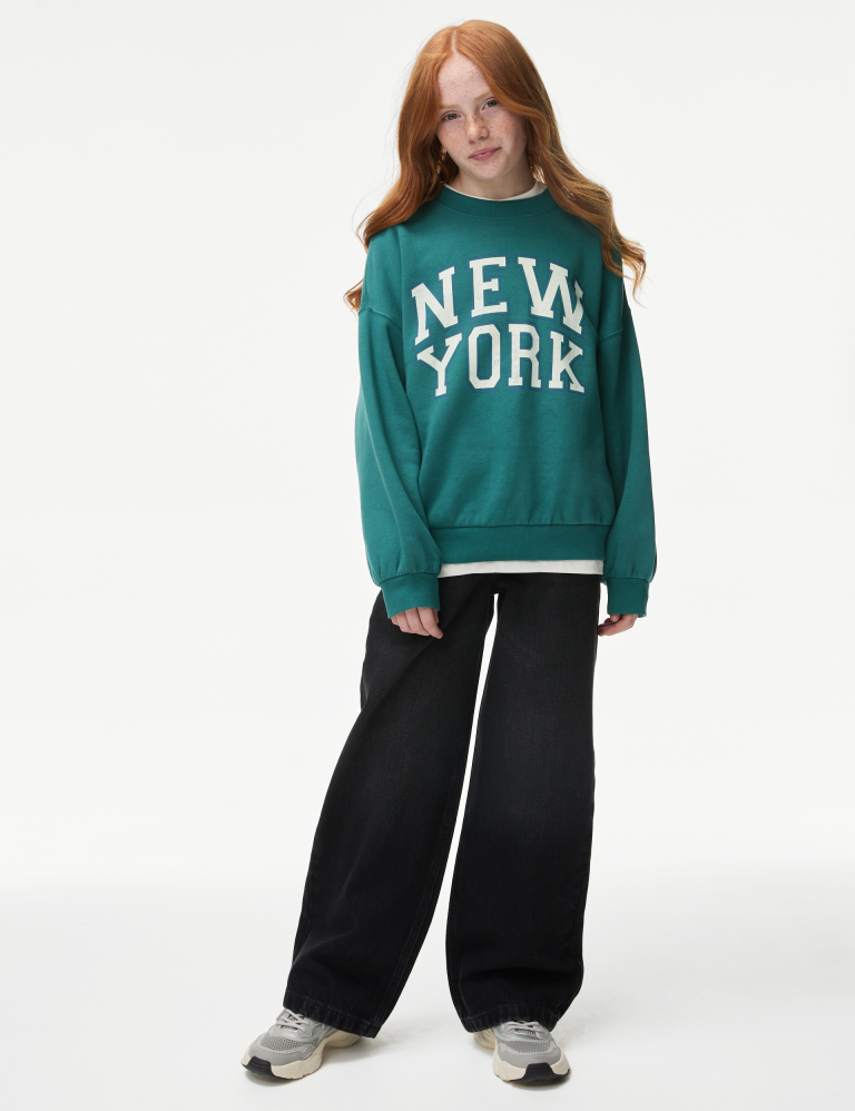 Cotton Rich California Slogan Sweatshirt (6-16 Yrs)