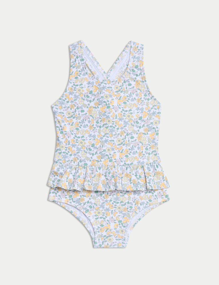Ditsy Print Frill Swimsuit (0-3 Yrs)