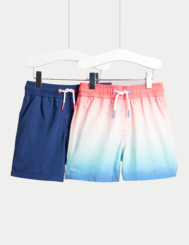 2pk Ombre Swim Shorts (2-8 Yrs)