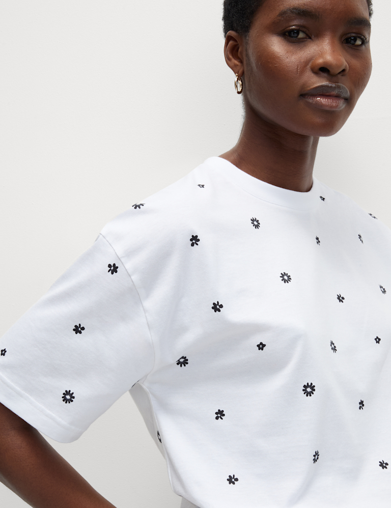 Pure Cotton Floral T-Shirt