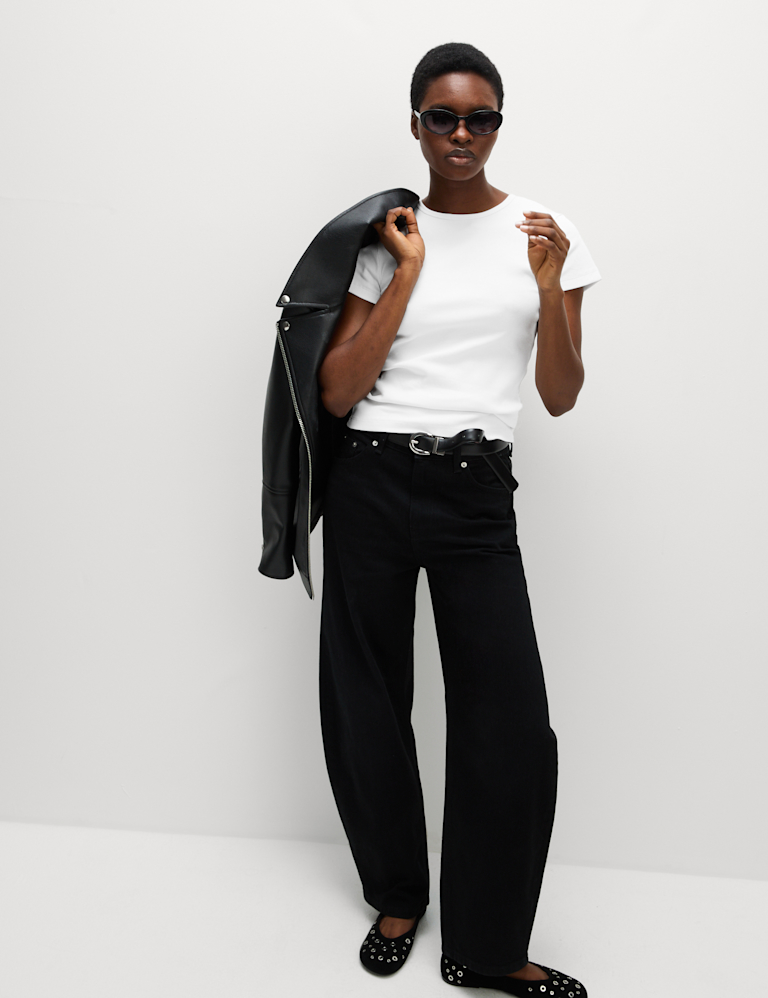 Cotton Rich Ribbed Slim Fit T-Shirt