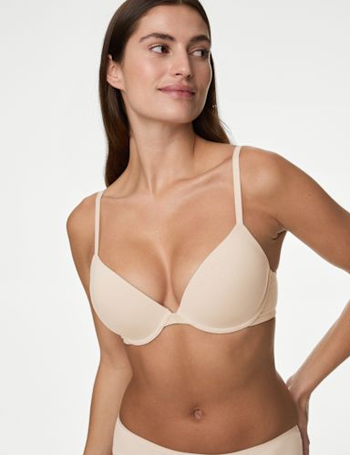 3pk Underwired Plunge T-Shirt Bras A-E