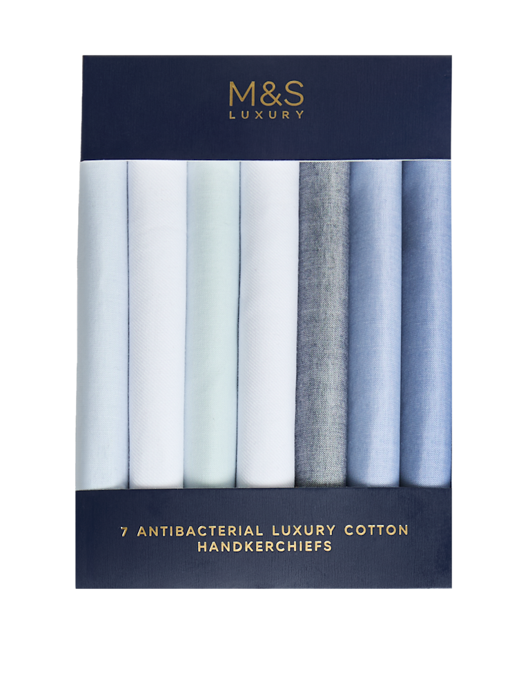 7pk Antibacterial Pure Cotton Handkerchiefs