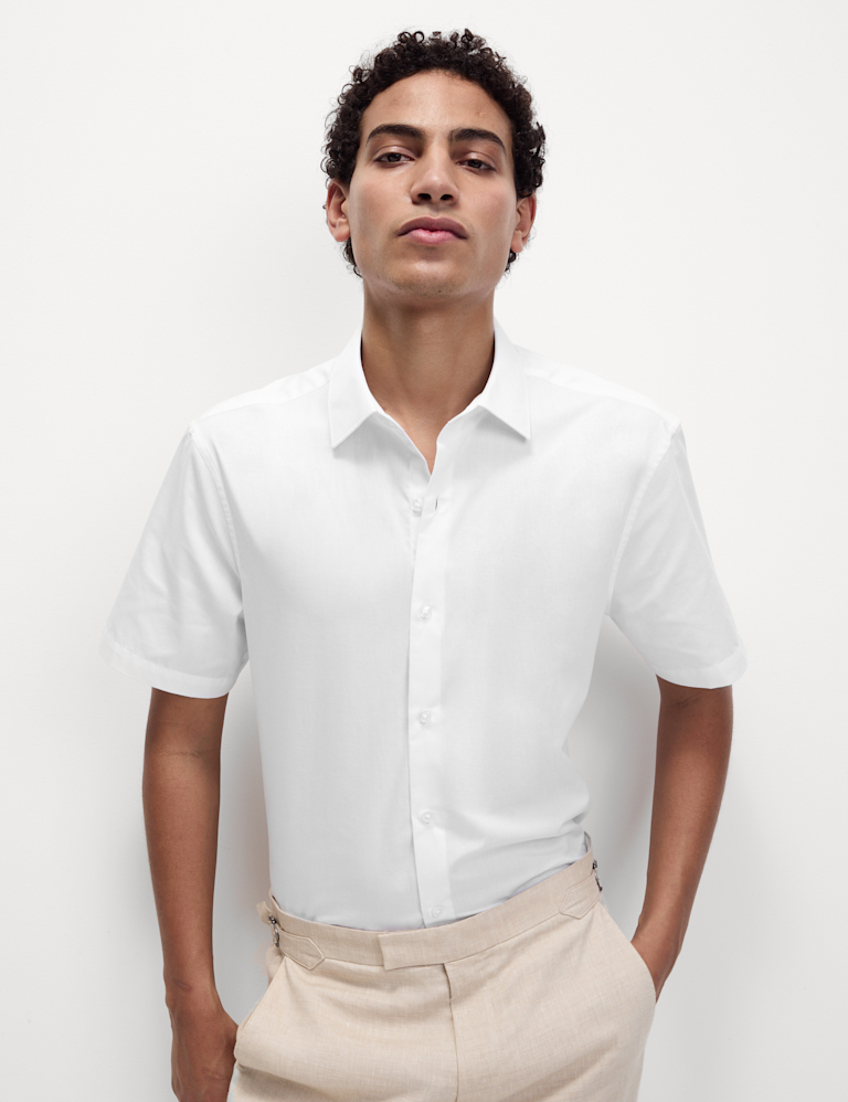 Regular Fit Cotton Short Sleeve Shirt