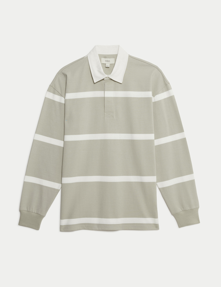 Pure Cotton Striped Rugby Shirt