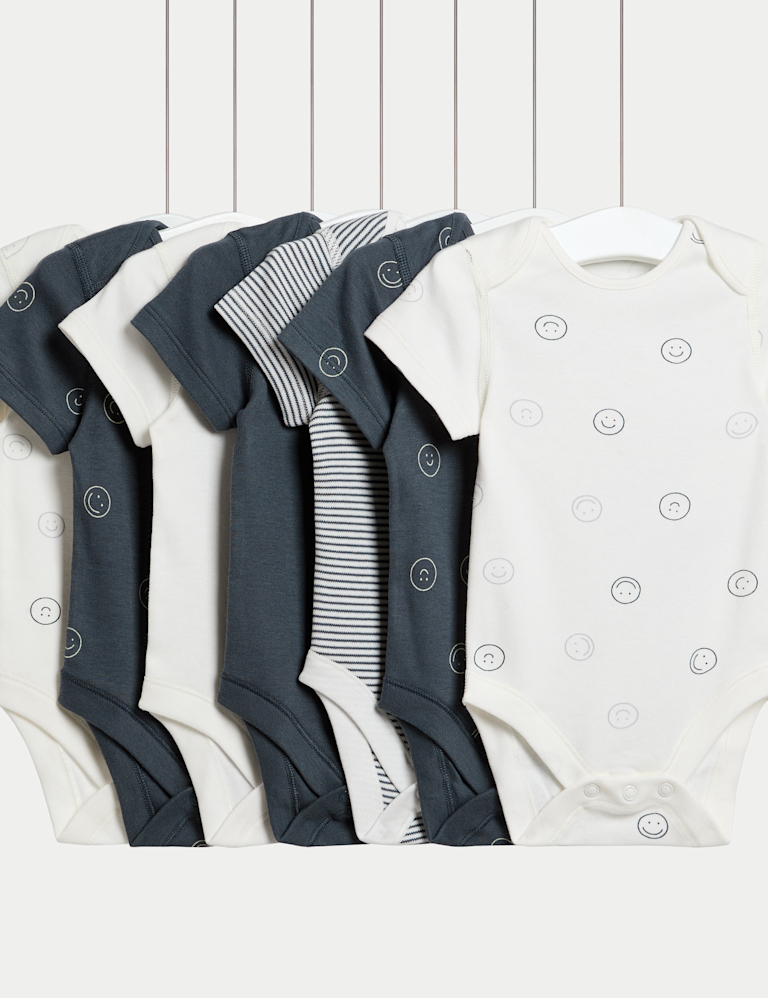 7pk Pure Cotton Print Bodysuit (0 Mths-3 Yrs) 7pk Pure Cotton Print Bodysuit (0 Mths-3 Yrs)