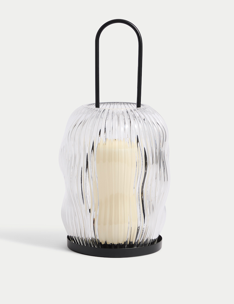Ridged Glass Lantern