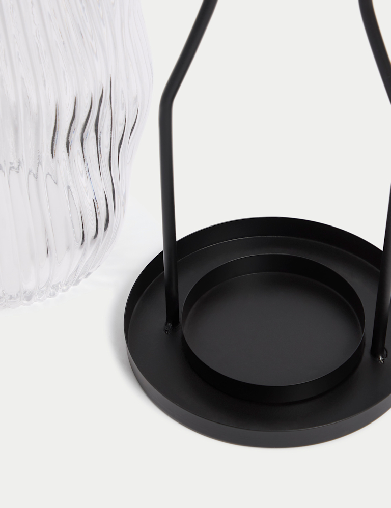 Ridged Glass Lantern