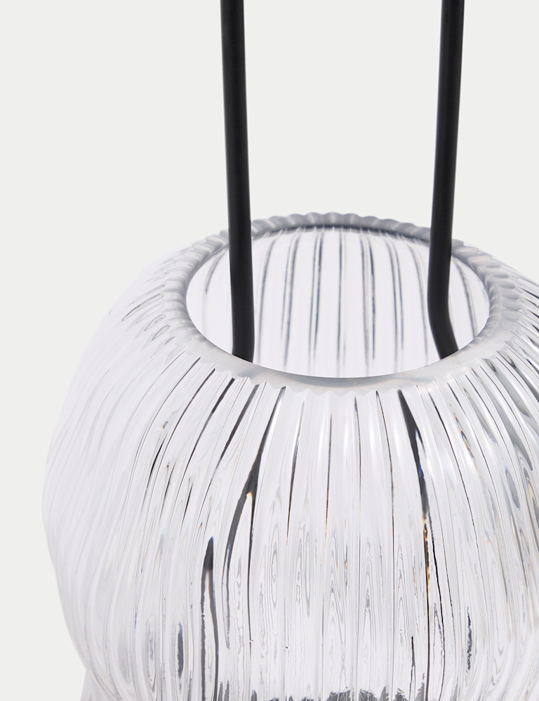 Ridged Glass Lantern
