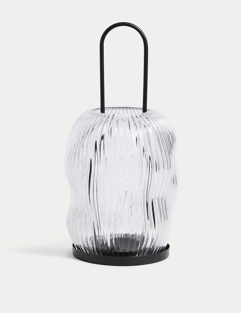 Ridged Glass Lantern