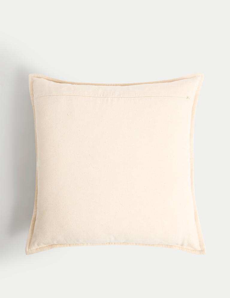 Pure Cotton Striped Embroidered Cushion
