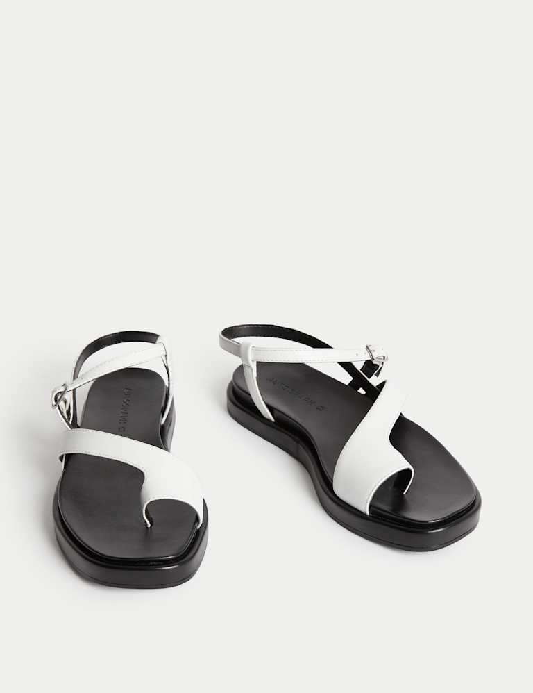 Leather Buckle Strappy Sandals