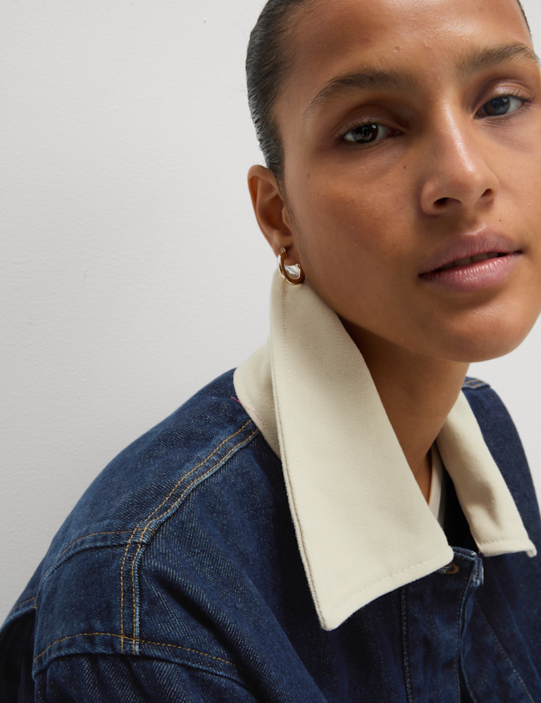 Collared Relaxed Denim Jacket