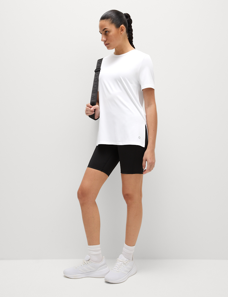 Scoop Neck Mesh Back T-Shirt