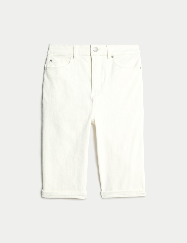 Cotton Rich High Waisted Magic Denim Shorts