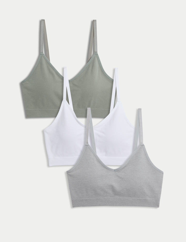 3pk Seamless Non Wired Bralettes