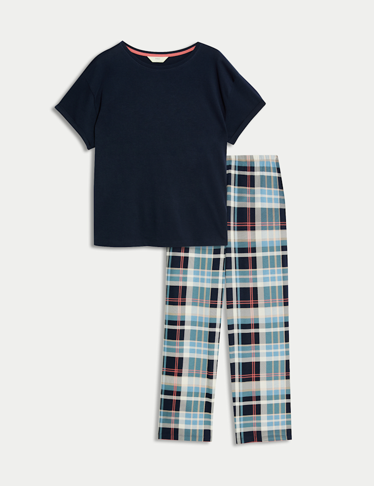 Cotton Rich Printed Cropped Pyjama Set