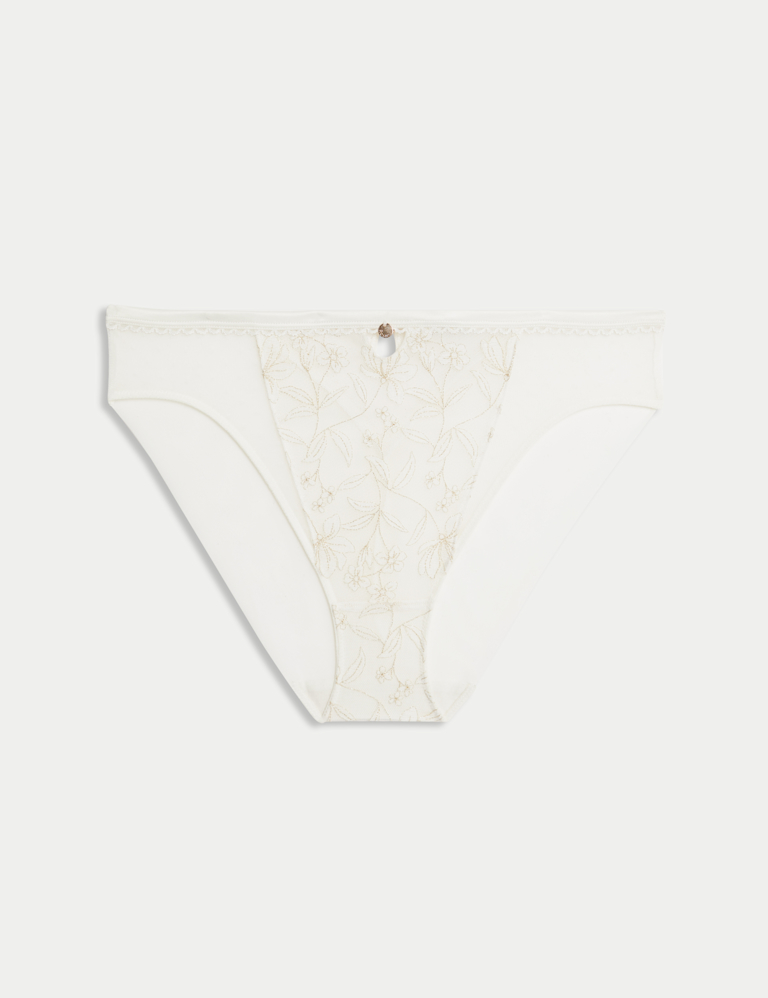 Trousseau Embroidery High Leg Knickers