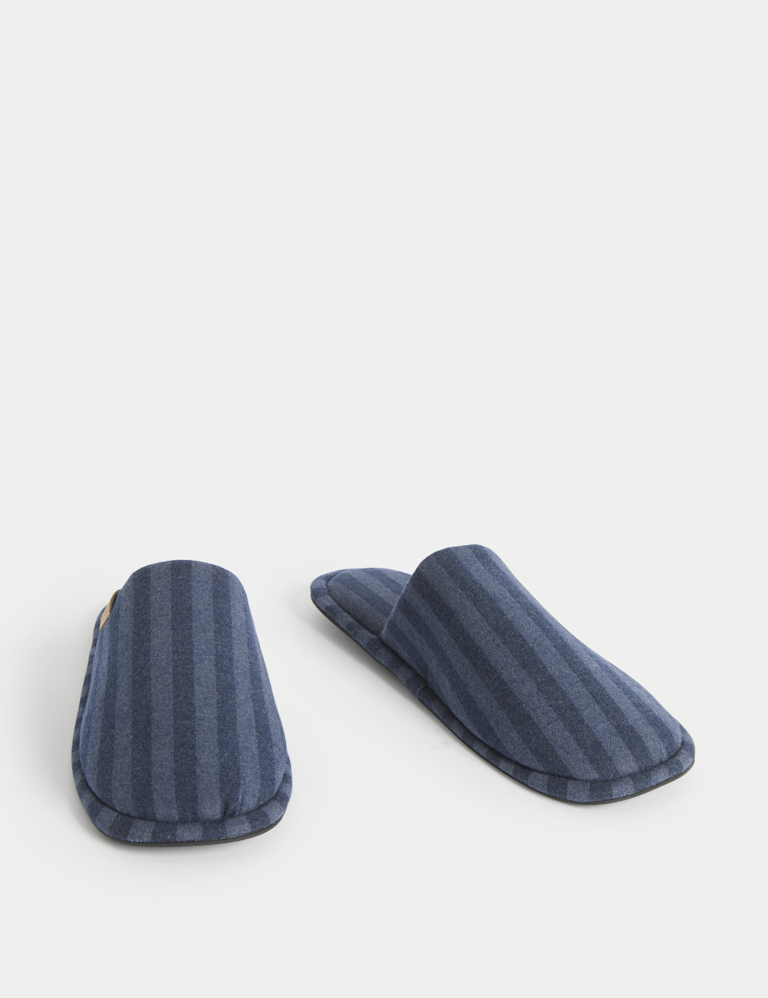 Striped Mule Slippers with Freshfeet™