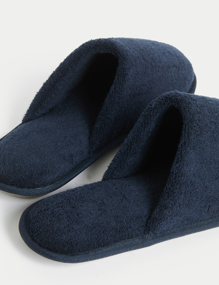 Towelling Mule Slippers with Freshfeet™