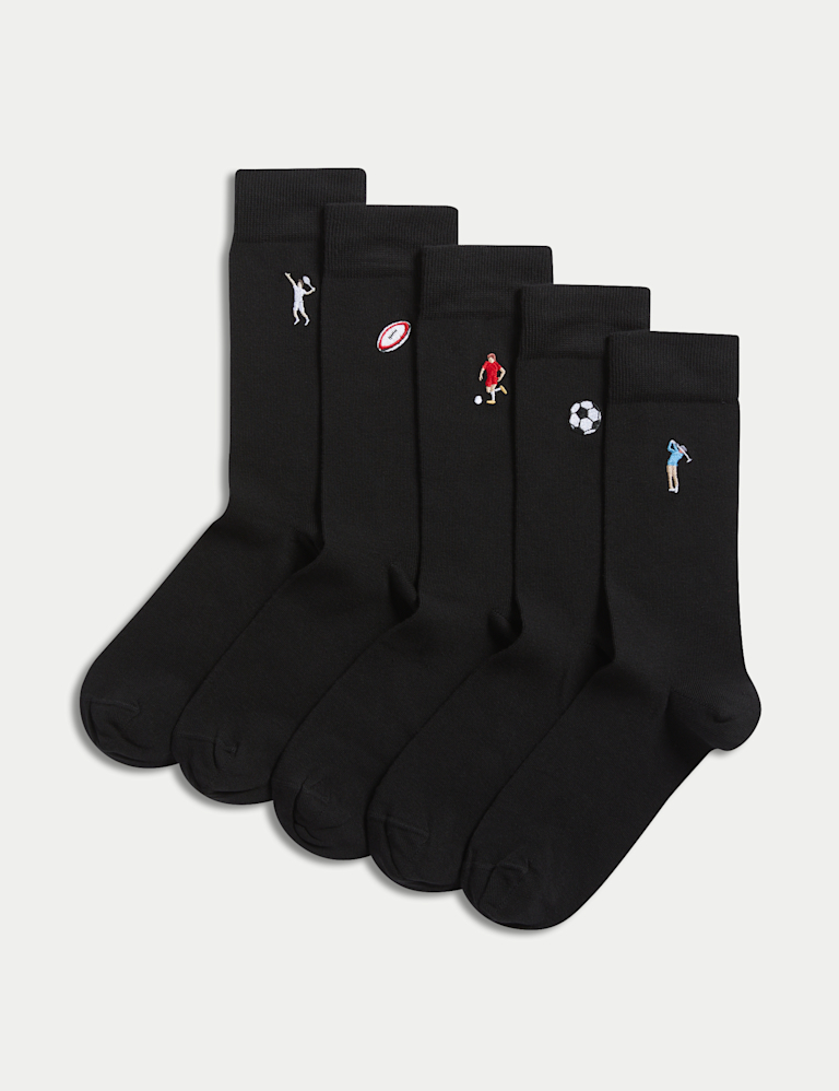 5pk Cool & Fresh™ Embroidered Socks