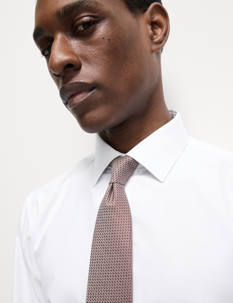 Slim Fit Easy Iron Shirt and Tie