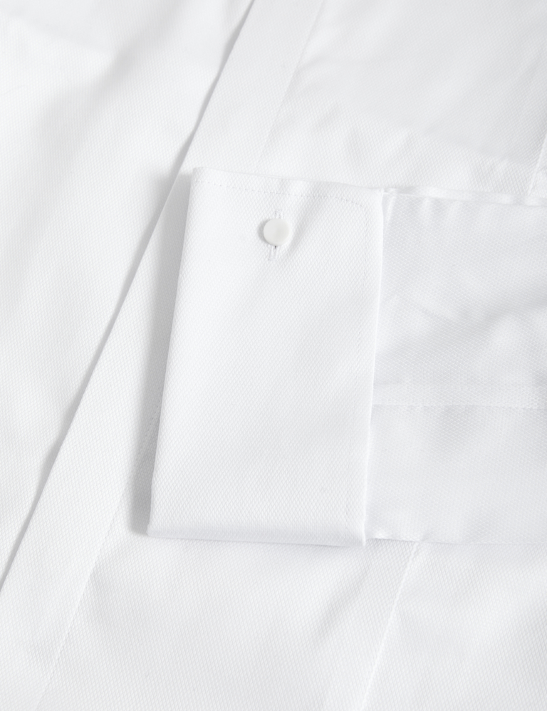 Regular Fit Cotton Dress Shirt with Bow Tie