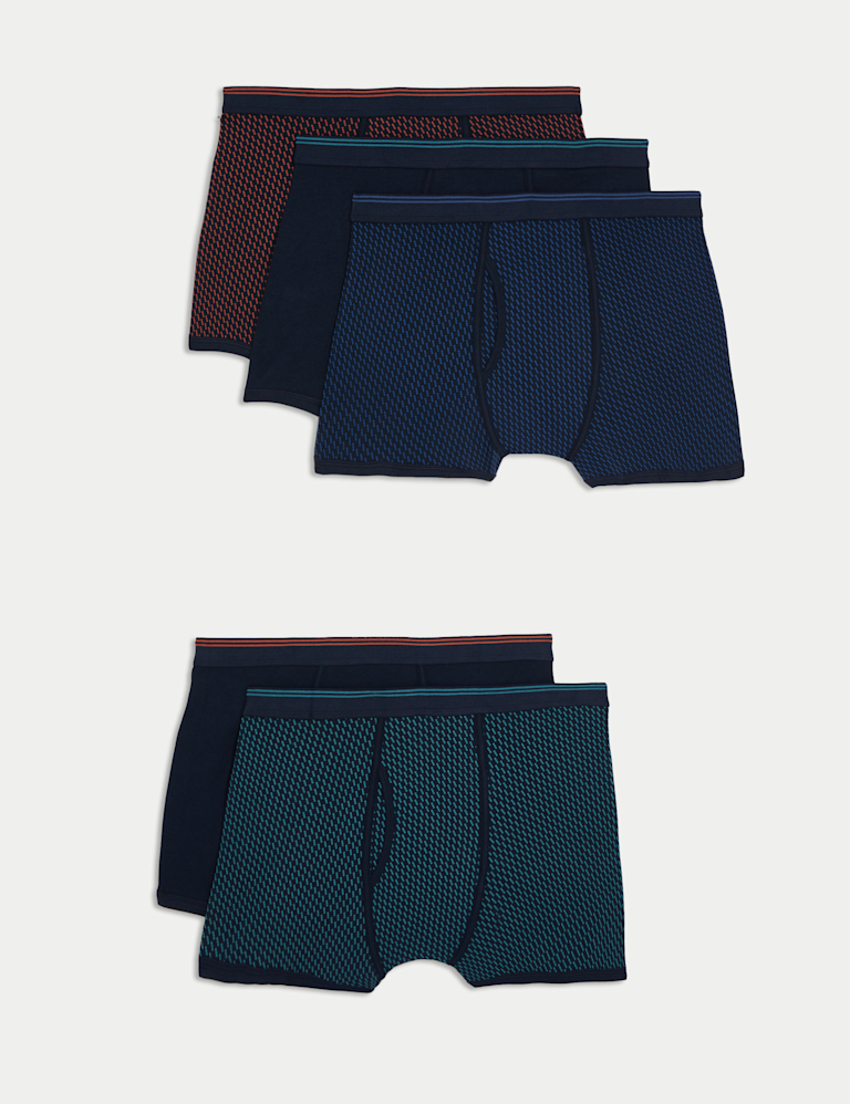 5pk Cotton Stretch Cool & Fresh™ Trunks
