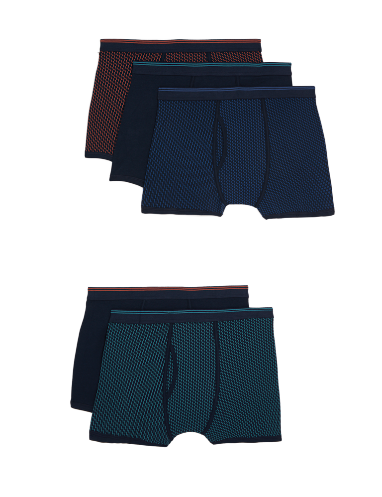 5pk Cotton Stretch Cool & Fresh™ Trunks