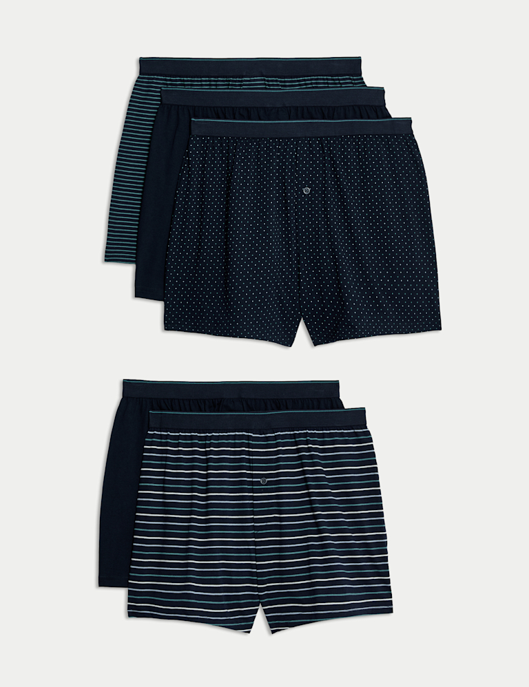 5pk Pure Cotton Cool & Fresh™ Boxers 5pk Pure Cotton Cool & Fresh™ Boxers