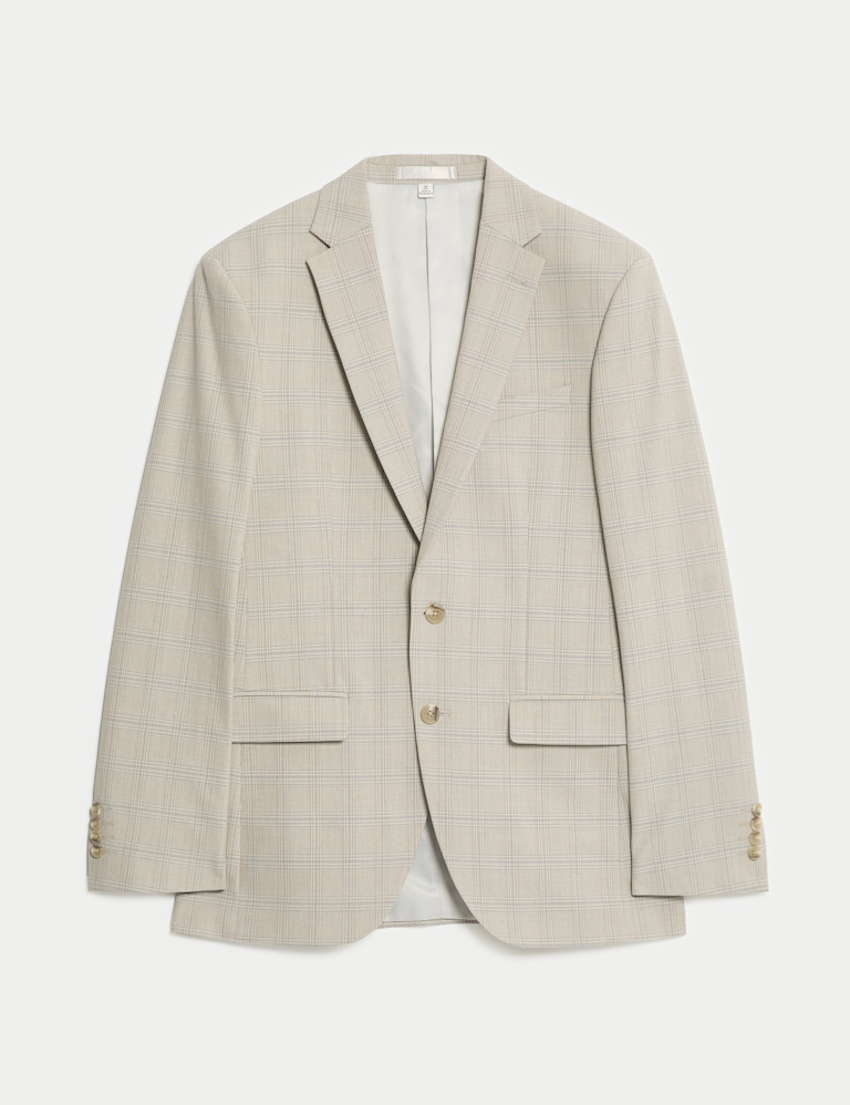 Slim Fit Check Suit Jacket