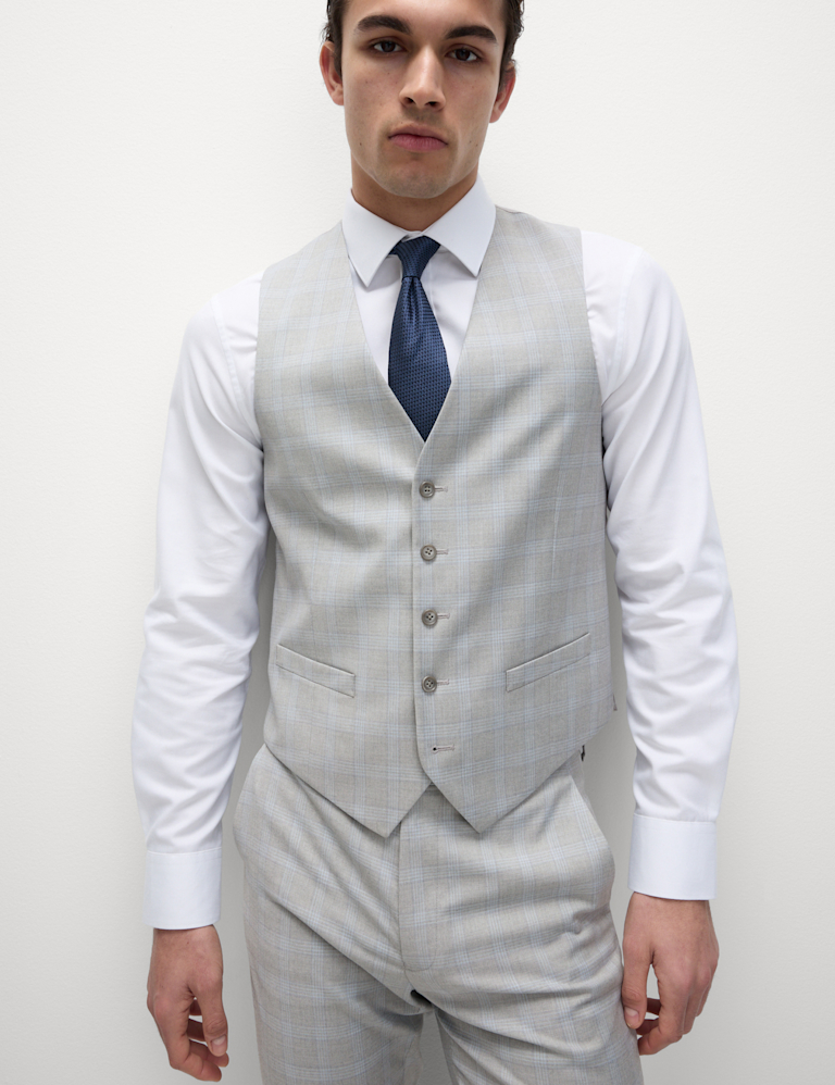 Tailored Fit Check Waistcoat