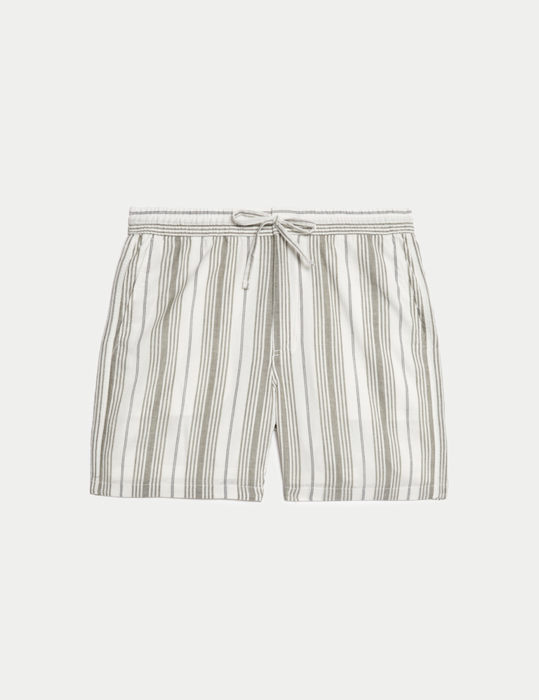 Pure Cotton Striped Shorter Shorts