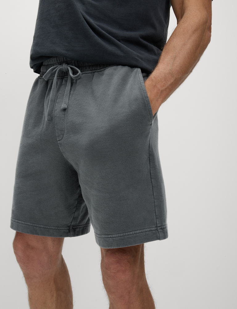 Relaxed Fit Pure Cotton Garment Dye Short