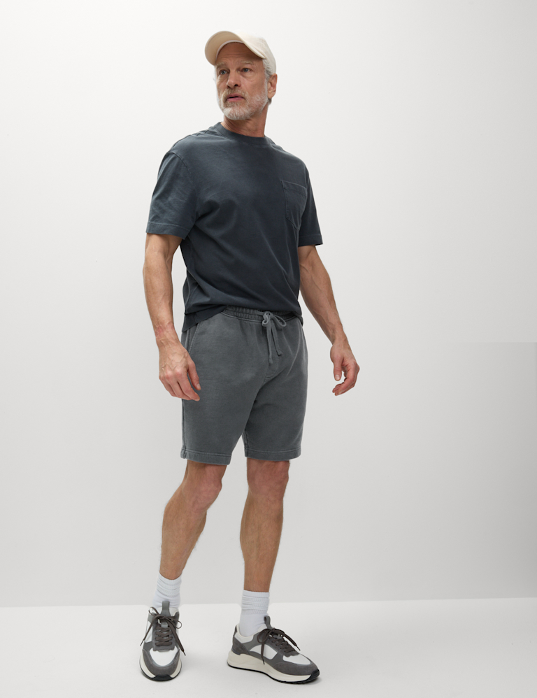 Relaxed Fit Pure Cotton Garment Dye Short