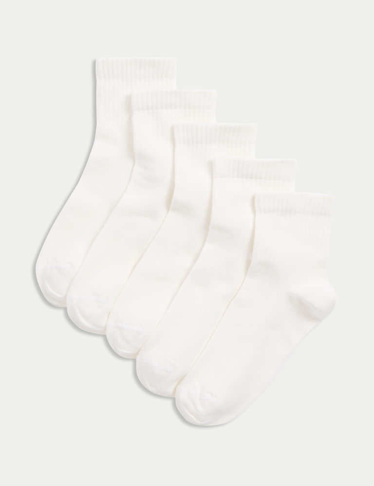 5pk Cotton Rich Sports Socks (6 Small – 7 Large)