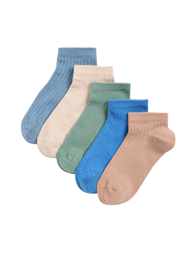5pk Cotton Rich Ribbed Trainer Liners™ (6 Small – 7 Large)