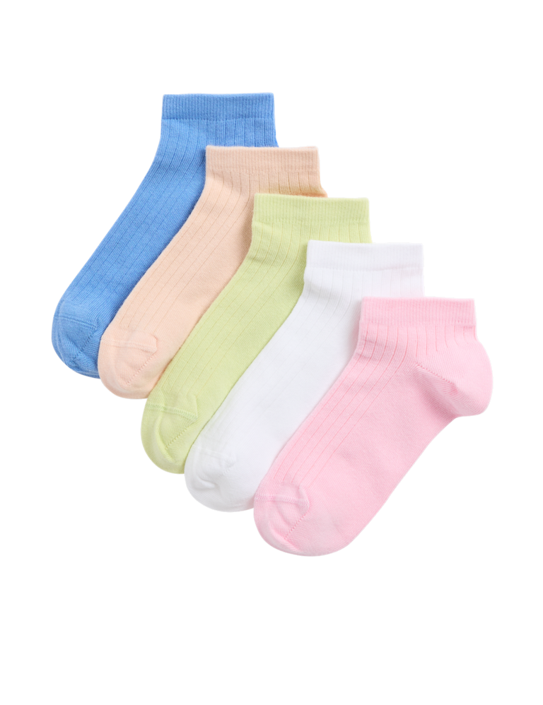 5pk Cotton Rich Ribbed Trainer Liners™ (6 Small – 7 Large)