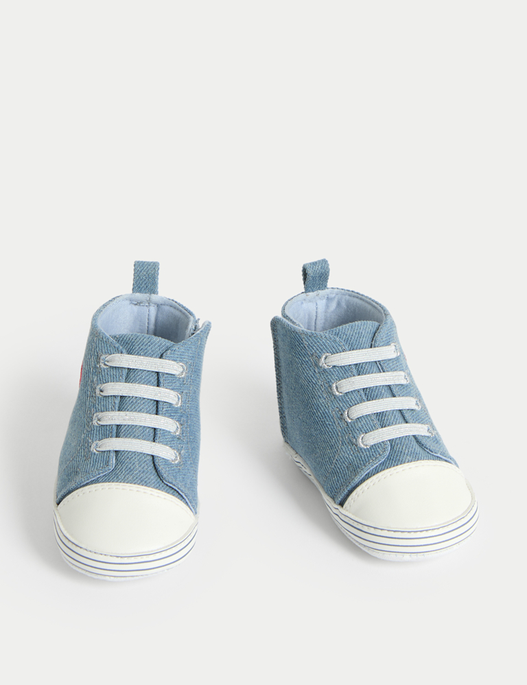 Baby Embroidered Canvas Pram Trainers (0-18 Months)