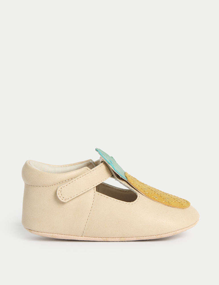 Baby Pineapple Riptape T Bar Shoes (0-18 Mths)
