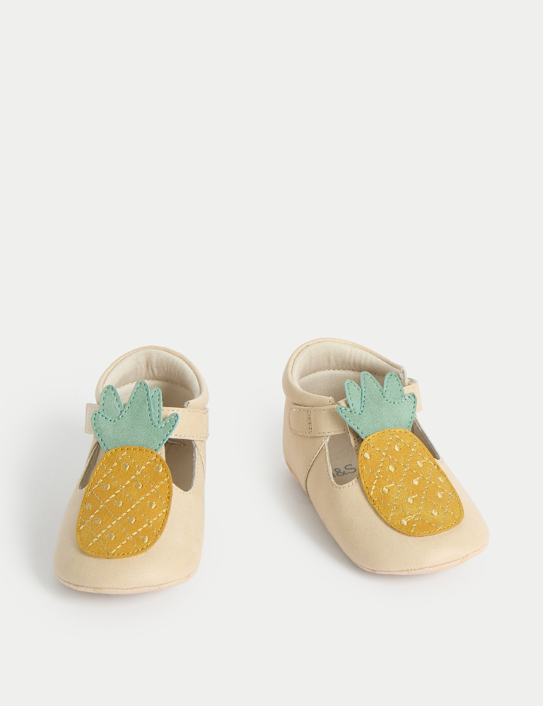 Baby Pineapple Riptape T Bar Shoes (0-18 Mths)