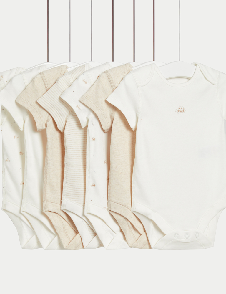 7pk Pure Cotton Patterned Bodysuits (5lbs-3 Yrs) 7pk Pure Cotton Patterned Bodysuits (5lbs-3 Yrs)