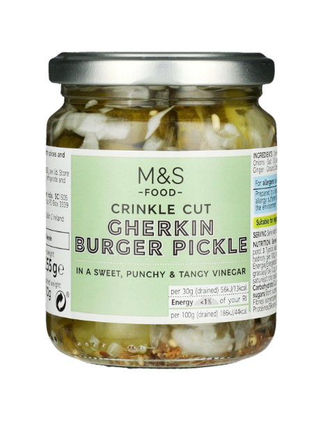 Crinkle Cut Gherkin Burger Pickle