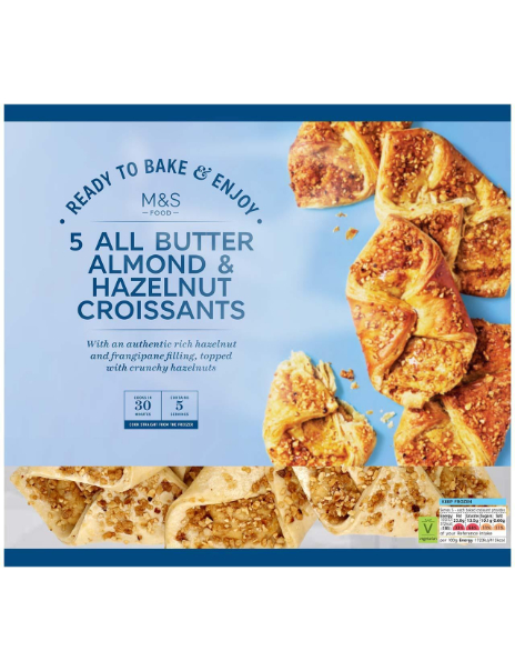 5 Ready to Bake Almond & Hazelnut Croissants