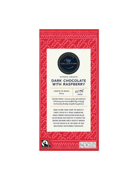 Collection 60% Peruvian Dark Chocolate with Raspberry