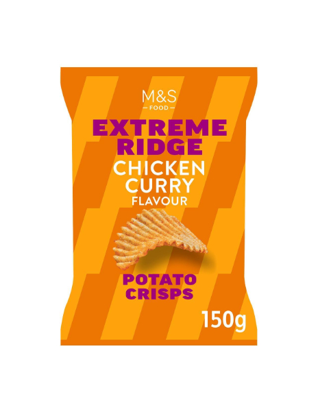 Chicken Curry Extreme Ridge Cut Crisps