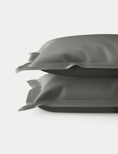 2pk Bamboo Cotton Blend Oxford Pillowcases