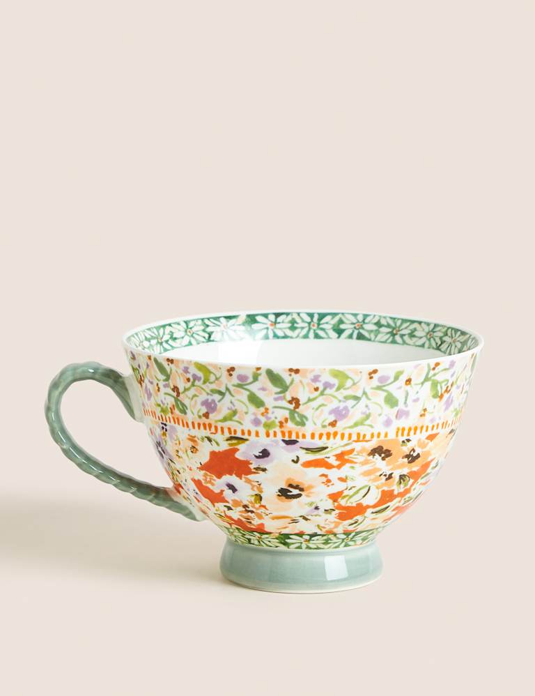 Floral Footed Mug