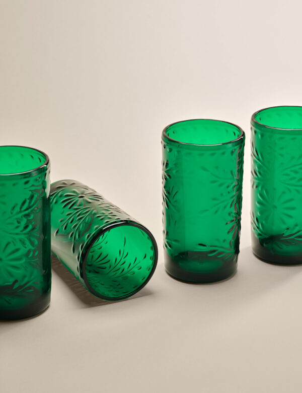 Set of 4 Boho Picnic Hi Ball Glasses