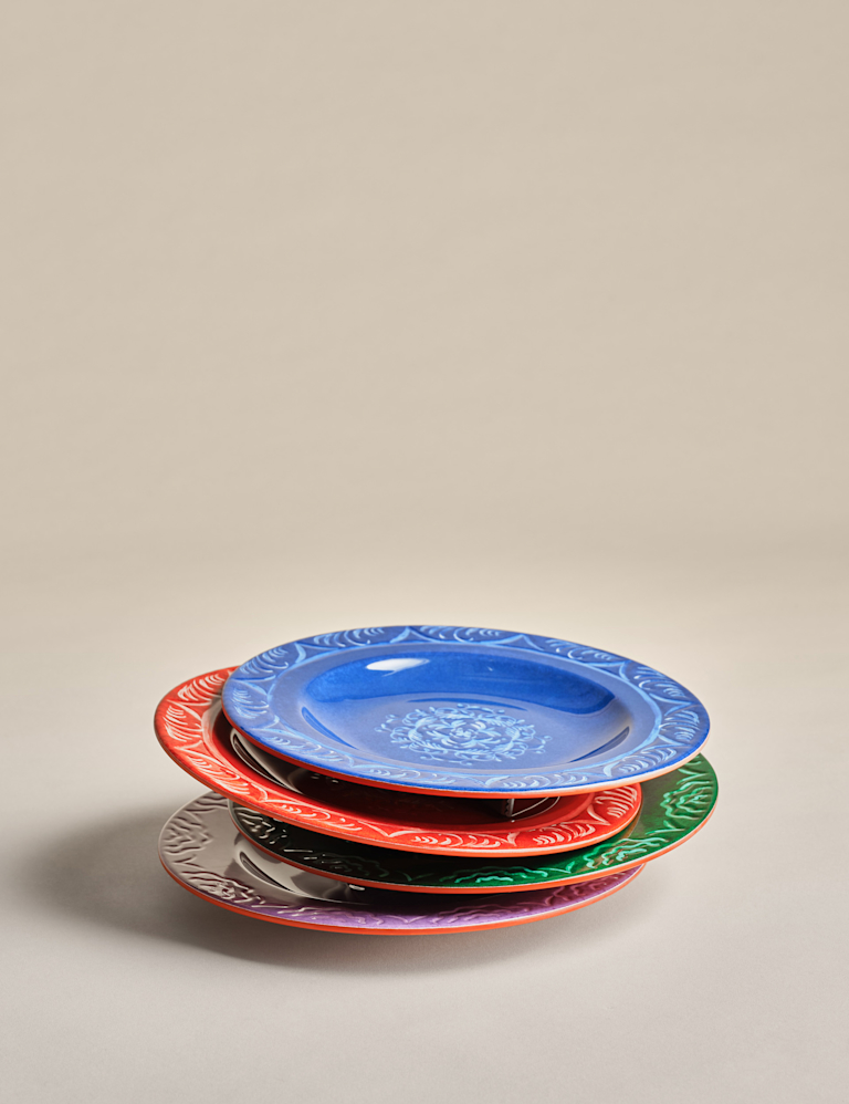 Set of 4 Boho Picnic Side Plates